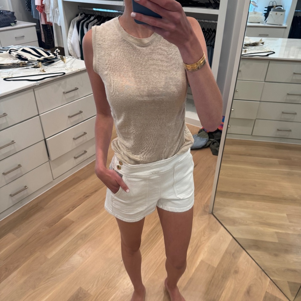 Club Monaco Tank Linen Blend XS Tan